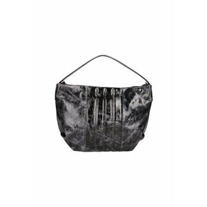 Geanta de piele cu bareta de umar si aspect lacuit imagine