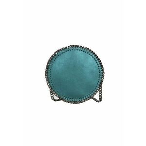 Geanta crossbody din piele decorata cu lant si aspect metalizat imagine