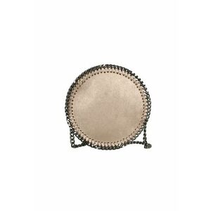 Geanta crossbody din piele decorata cu lant si aspect metalizat imagine