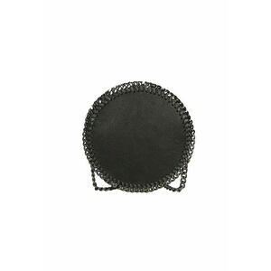 Geanta crossbody din piele decorata cu lant si aspect metalizat imagine