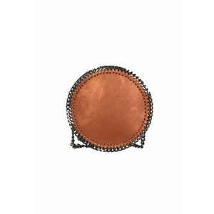 Geanta crossbody din piele decorata cu lant si aspect metalizat imagine