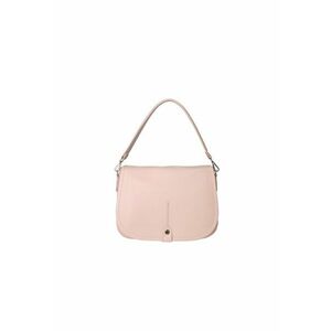 Geanta crossbody de piele cu clapa - Roz deschis imagine
