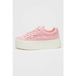 Pantofi sport flatform cu model floral si siret imagine