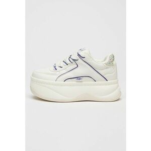Pantofi sport flatform de piele ecologica cu strasuri imagine