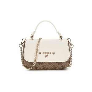Geanta crossbody cu clapa si logo imagine