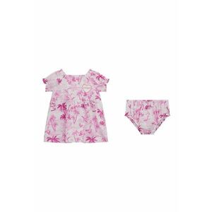 Set de chiloti si rochie din bumbac cu imprimeu tropical - 2 Piese imagine