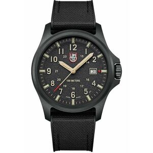 Ceas barbatesc Carbon/Cauciuc - Mecanism quartz Ronda 515 - Rezistent la apa 10 atm - Negru imagine