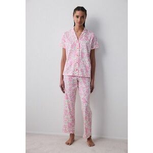 Pijama cu imprimeu si nasturi imagine