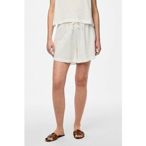 Pantaloni scurti din bumbac organic cu croiala evazata si cordon in talie imagine
