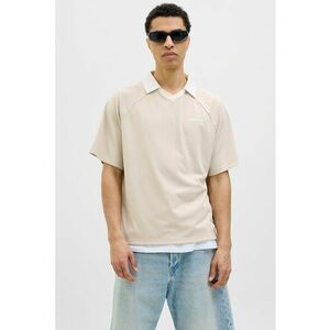 Tricou polo lejer cu maneci raglan imagine