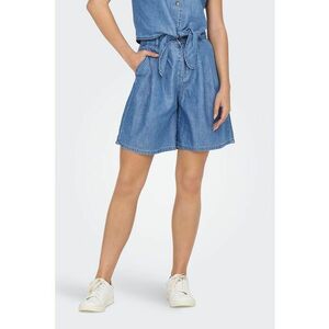 Pantaloni scurti din amestec de bumbac cu talie inalta imagine