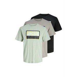 Set de tricouri din bumbac cu imprimeu logo - 3 piese imagine