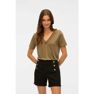 Tricou regular fit cu decolteu in V imagine