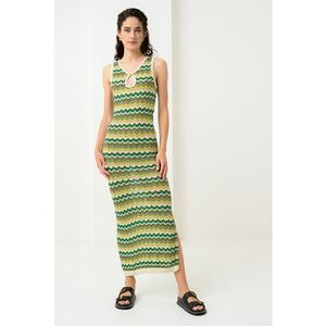 Rochie maxi cu insertii metalizate Ember imagine