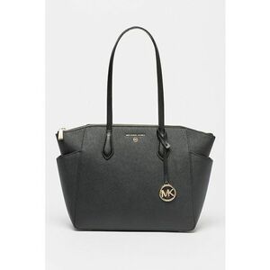 Geanta din piele Saffiano cu bareta de umar si accesoriu logo Marilyn imagine