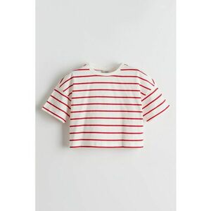 Tricou cu decolteu la baza gatului si model in dungi imagine