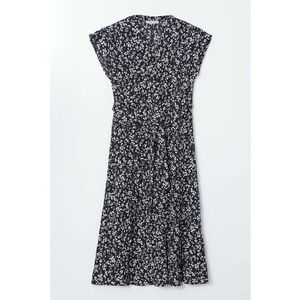 Rochie cu imprimeu si decolteu in V imagine