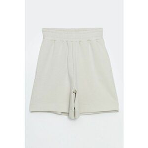 Pantaloni scurti cu model uni si talie elastica imagine