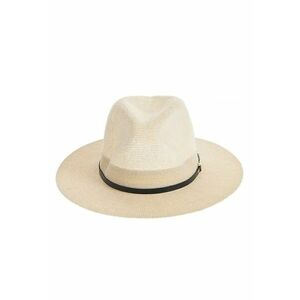 Palarie alba de vara cu accesoriu tip curea imagine