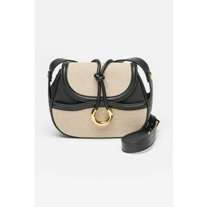 Geanta crossbody de piele cu insertii textile imagine