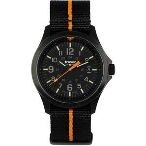 Ceas barbatesc P67 Officer Pro Black - mecanism quartz Ronda 715 - Swiss Made - portocaliu cu negru - 10 ATM - curea NATO imagine