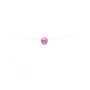 Colier fir transparent cu Cristal Swarovski in suport din Argint 925 - reglabil imagine