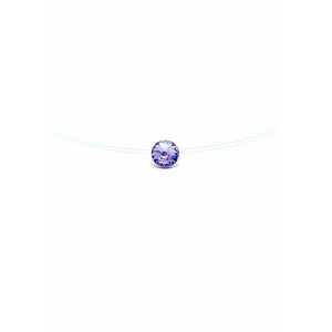 Colier fir transparent cu Cristal Swarovski in suport din Argint 925 - reglabil imagine