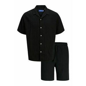 Set de camasa din bumbac cu maneci scurte si pantaloni scurti - 2 piese imagine