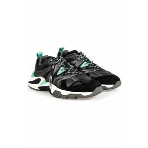 Pantofi sport cu insertii din piele intoarsa - imagine