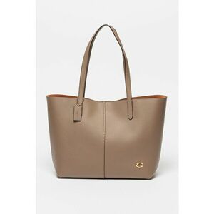 . Geanta tote de piele cu logo North imagine