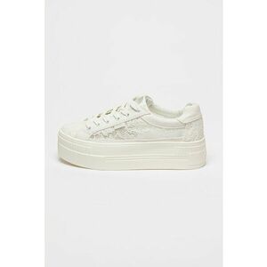Tenisi flatform cu garnituri de dantela Paired imagine