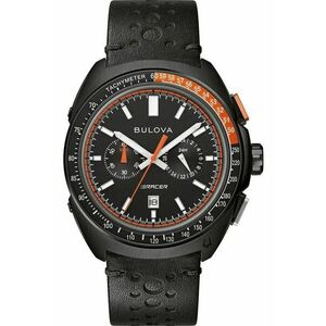 Ceas pentru barbati - Chronograph 98B428 - negru - curea din piele naturala - mecanism quartz - rezistent la apa 10 ATM imagine
