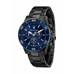 Ceas pentru barbati - Inox/Ceramica - Rezistent la apa - Gri/Albastru imagine