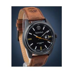 Ceas barbati - Inox/Piele Naturala - Model Quartz - Myota - Maro/Negru - 45mm imagine