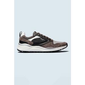 Pantofi sport cu model colorblock si garnituri de piele intoarsa - adecvati pentru teren accidentat imagine