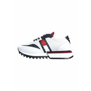 Pantofi sport din piele si piele ecologica cu detalii logo contrastante imagine