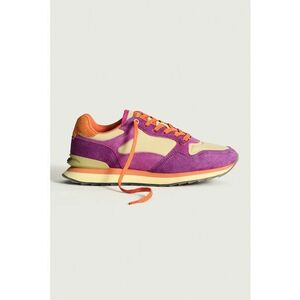 Pantofi sport low-cut cu garnituri din piele intoarsa imagine