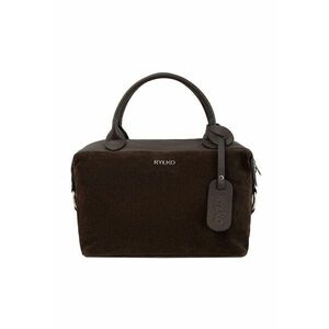 Geanta duffle mini din piele - Negru imagine