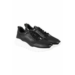 Pantofi sport din piele cu insertii textile - imagine