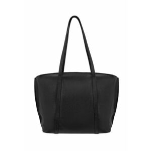 Geanta shopper din piele cu fermoar si model uni imagine