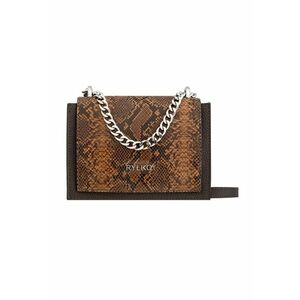 Geanta crossbody cu bareta din lant si model animal print imagine