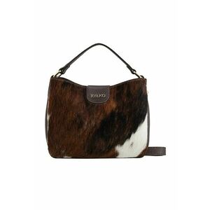 Geanta de piele cu bareta ajustabila de umar si model animal print imagine