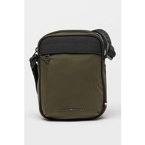 Geanta crossbody cu logo metalic discret imagine