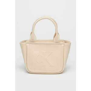 Geanta shopper din bumbac cu fermoar si bareta detasabila imagine