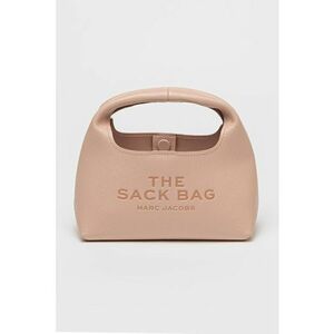 Geanta din piele cu maner si logo stantat The Mini Sack imagine