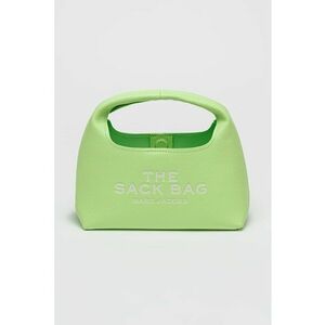Geanta din piele cu maner si logo stantat The Mini Sack imagine