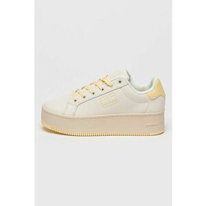 Pantofi sport flatform din piele cu detalii din piele ecologica imagine