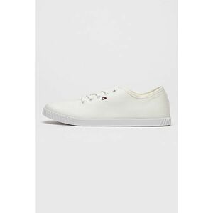 Pantofi sport din panza cu detaliu cu broderie logo imagine