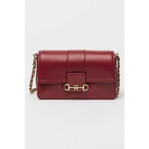Geanta crossbody de piele cu bareta din lant imagine