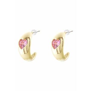 Cercei placati cu aur de 18K si decorati cu pietre zirconia imagine